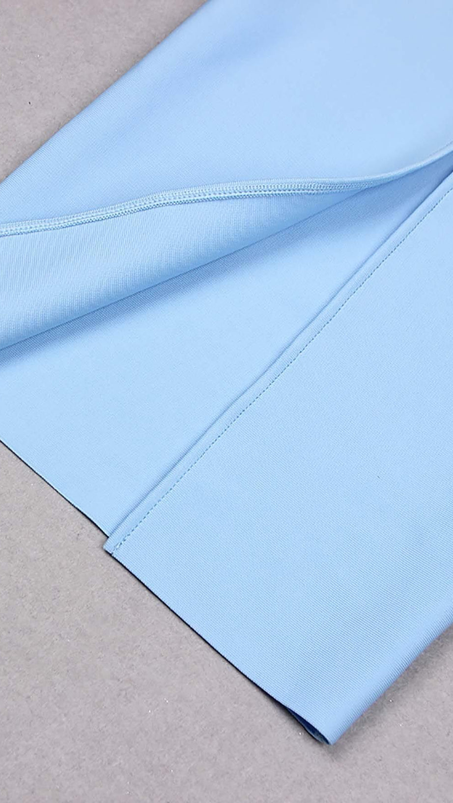 SQUARE SHOULDER CORSET MIDI DRESS IN BLUE