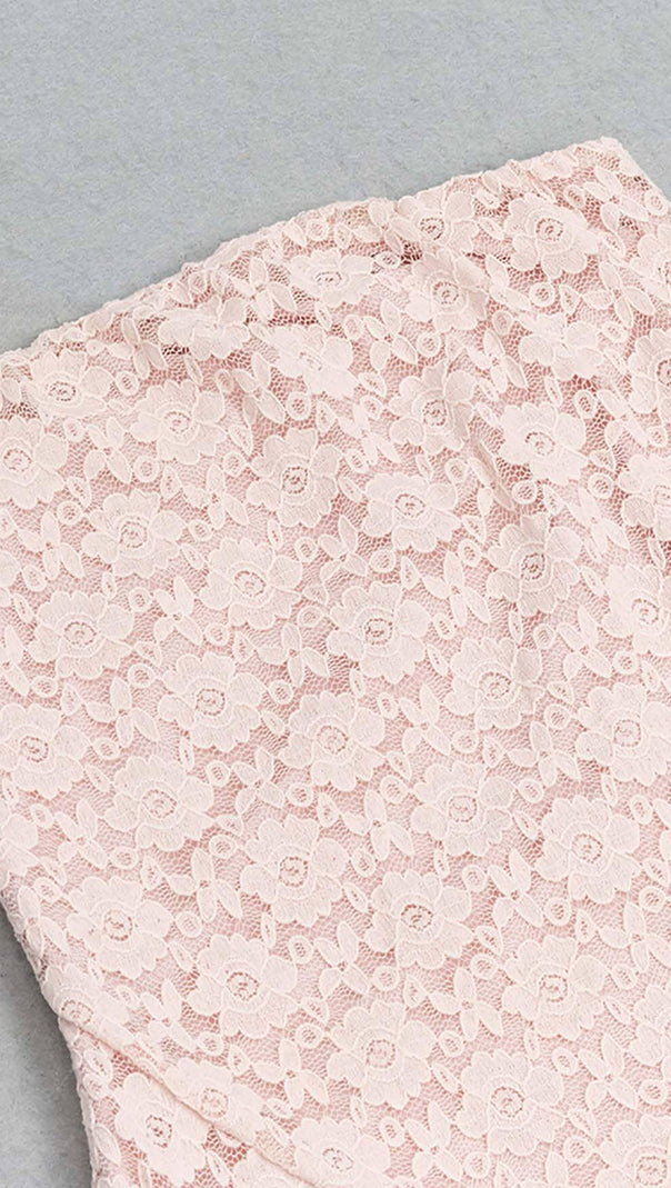 AIIZIE STRAPPY RUFFLE DETAIL MIDI DRESS IN PINK - product image