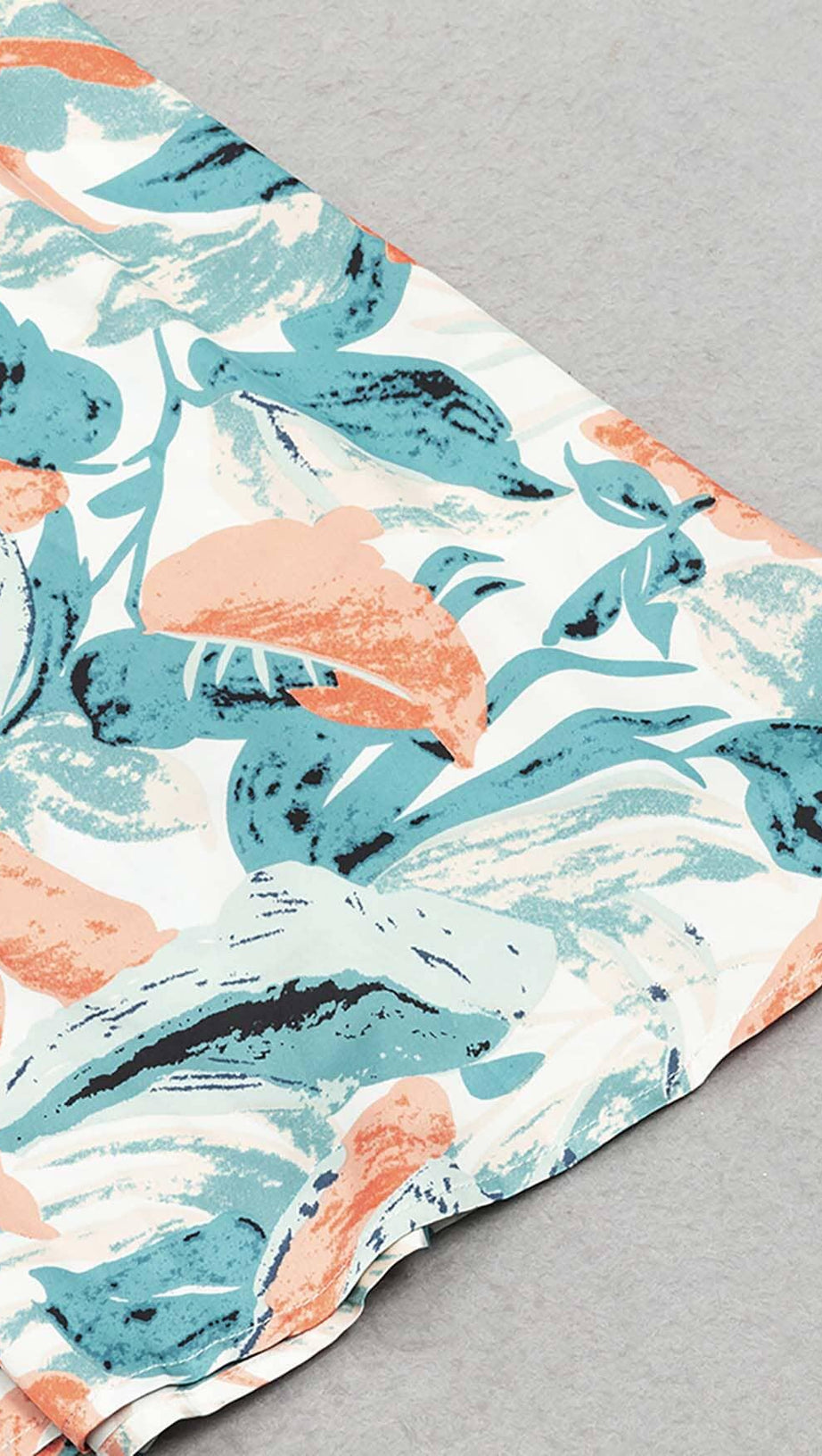 TROPICAL PRINT BUTTERFLY SLEEVE MIDI DRESS IN MULTI COLOR