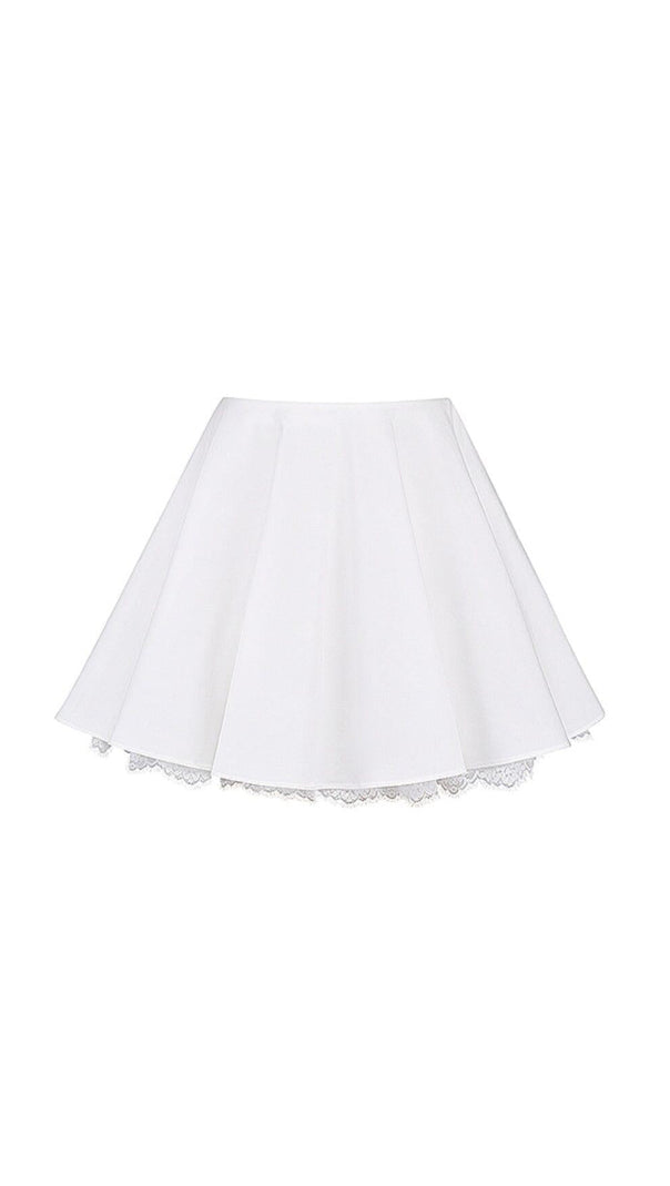 AIIZIE WHITE BOW MINI SKIRT - product image