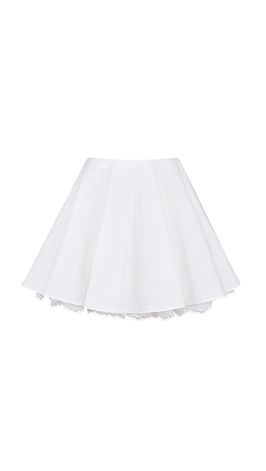 WHITE BOW MINI SKIRT