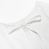 WHITE BOW MINI SKIRT