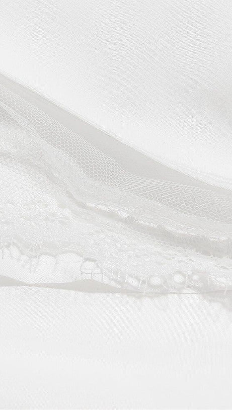 WHITE BOW MINI SKIRT