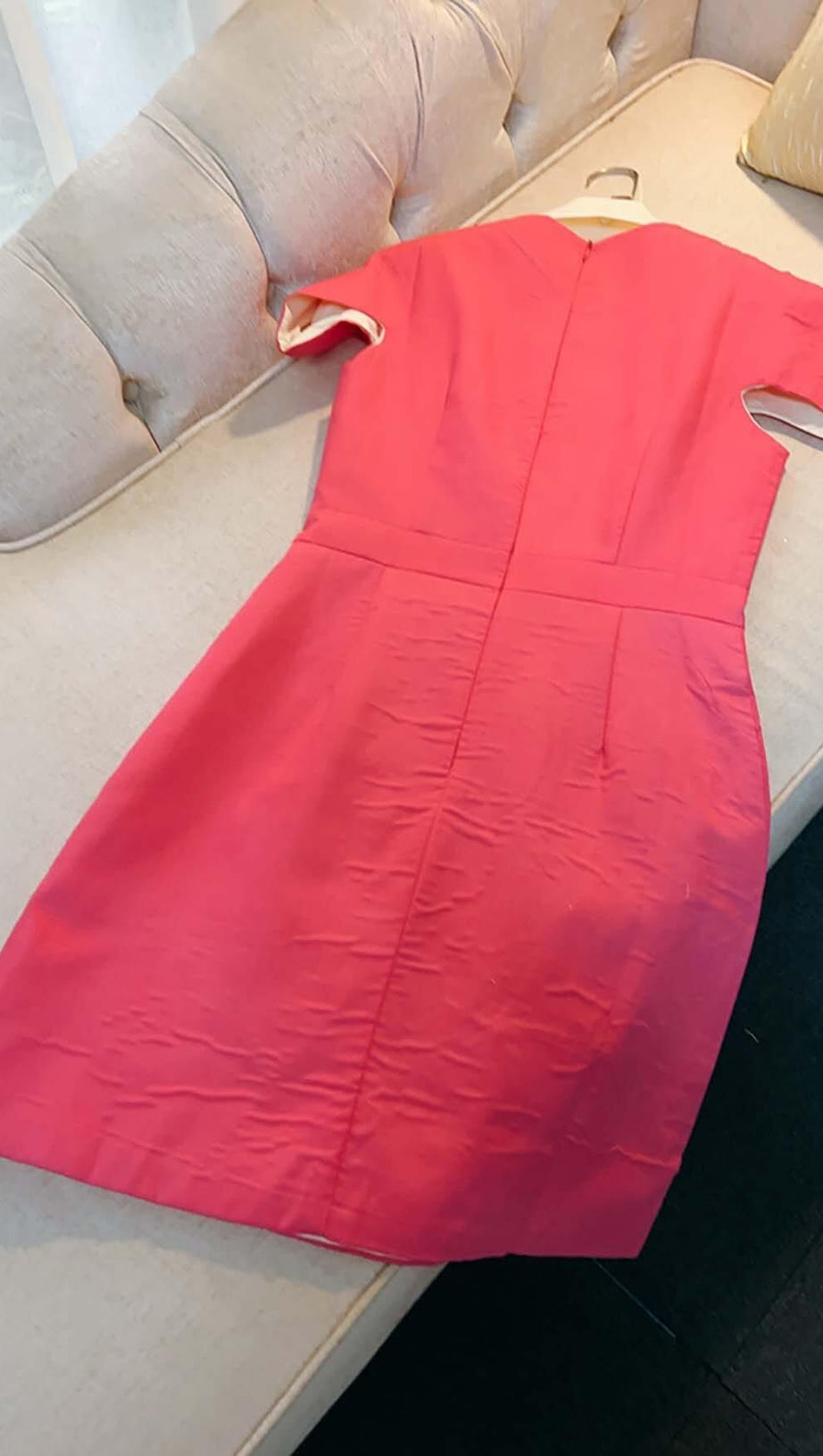 3D FLOWER O NECK MINI DRESS IN PINK