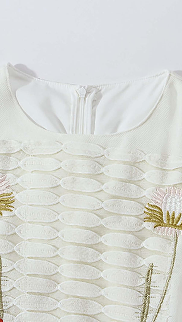 AIIZIE A-LINE SMOCKED MINI DRESSES IN WHITE - product image