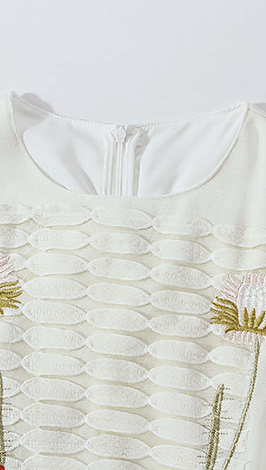 A-LINE SMOCKED MINI DRESSES IN WHITE