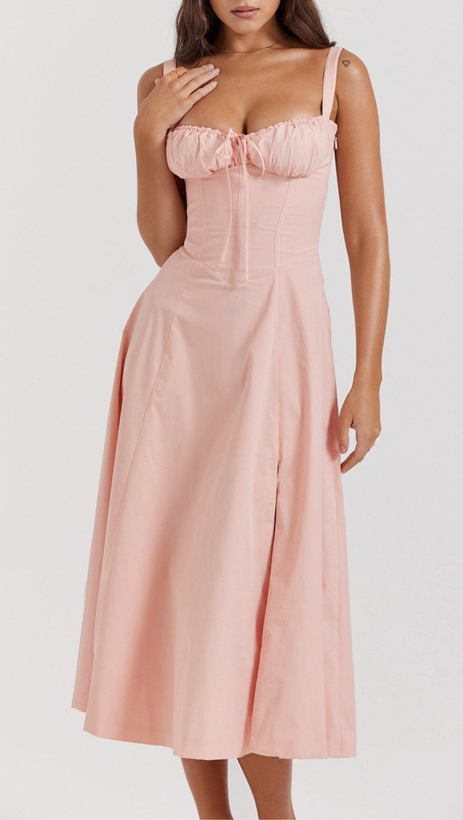 ABITO PRENDISOLE BUSTIER ROSA CONTORNO