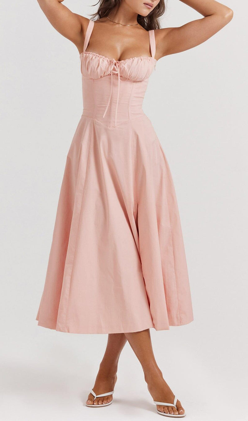 BABY PINK BUSTIER SUNDRESS