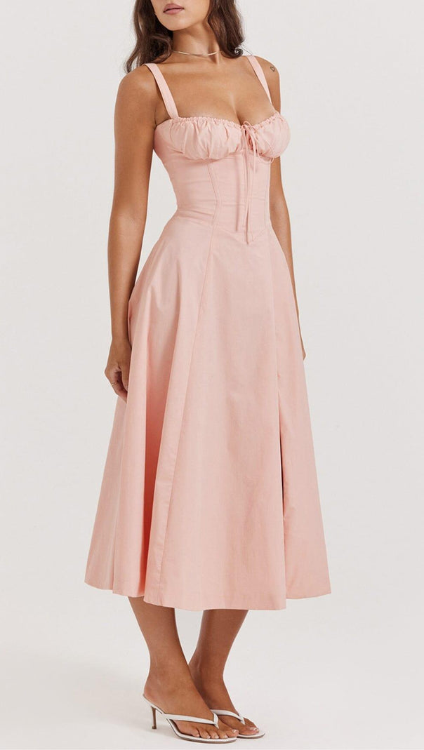 AIIZIE BABY PINK BUSTIER SUNDRESS - product image