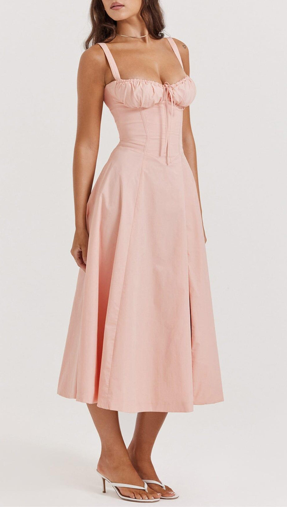 BABY PINK BUSTIER SUNDRESS