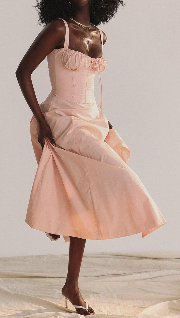 AIIZIE BABY PINK BUSTIER SUNDRESS - product image