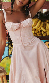 BABY PINK BUSTIER SUNDRESS