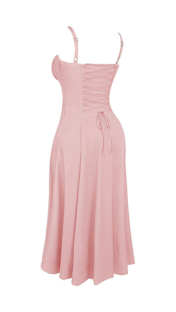 AIIZIE BABY PINK BUSTIER SUNDRESS - product image