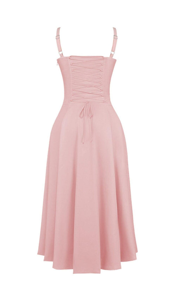 ABITO PRENDISOLE BUSTIER ROSA CONTORNO