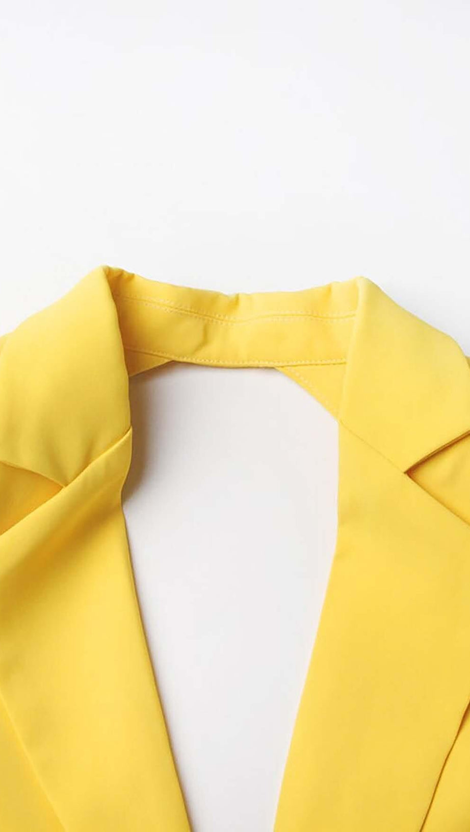 Kristallklares, rückenfreies Jackenkleid in Gelb