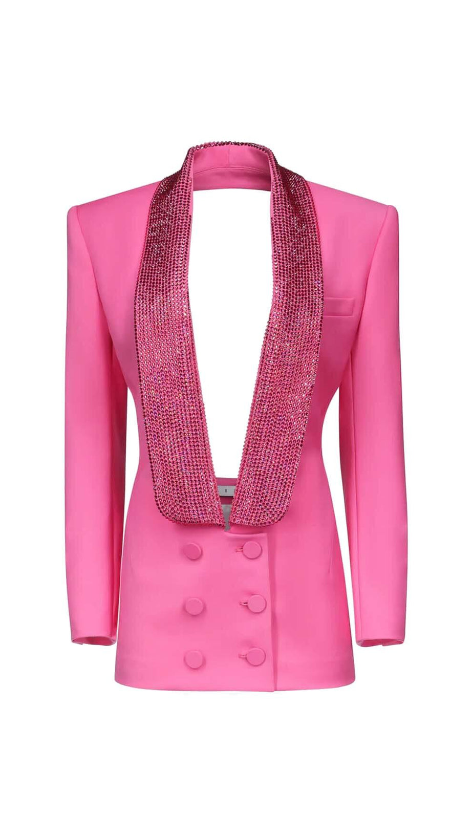 CUTOUT CRYSTAL-EMBELLISHED MINI DRESS IN PINK