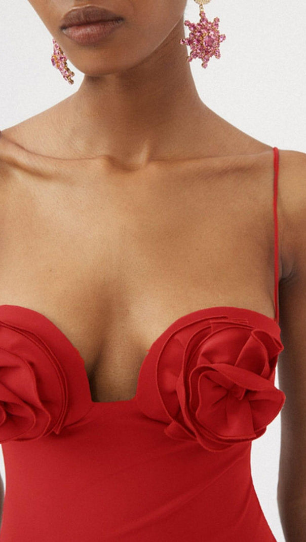AIIZIE 3D FLOWER ONE PIECE SWIMSUIT AND SKIRT - product image