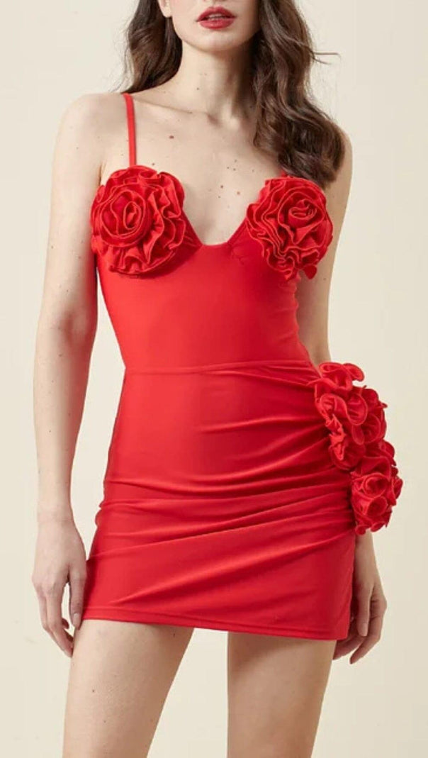 AIIZIE 3D FLOWER ONE PIECE SWIMSUIT AND SKIRT - product image