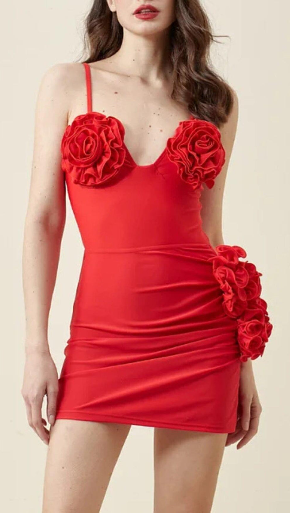 3D FLOWER ONE PIECE SWIMSUIT AND SKIRT