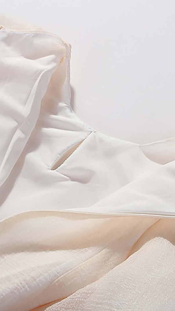 AIIZIE FLARED BUBBLE MINI DRESS IN WHITE - product image