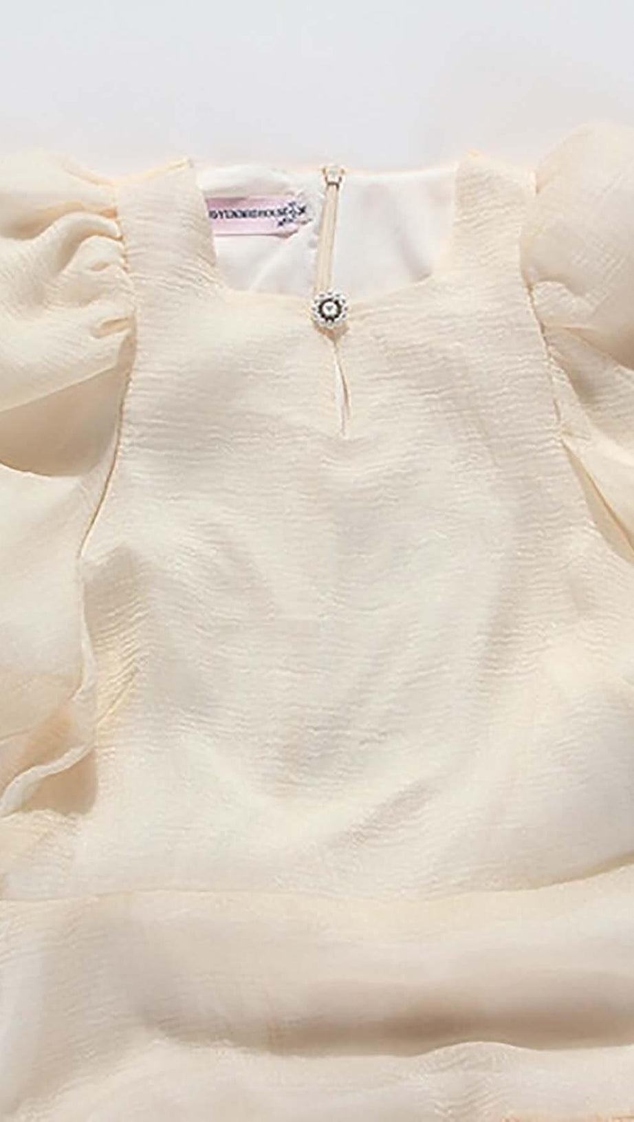 FLARED BUBBLE MINI DRESS IN WHITE