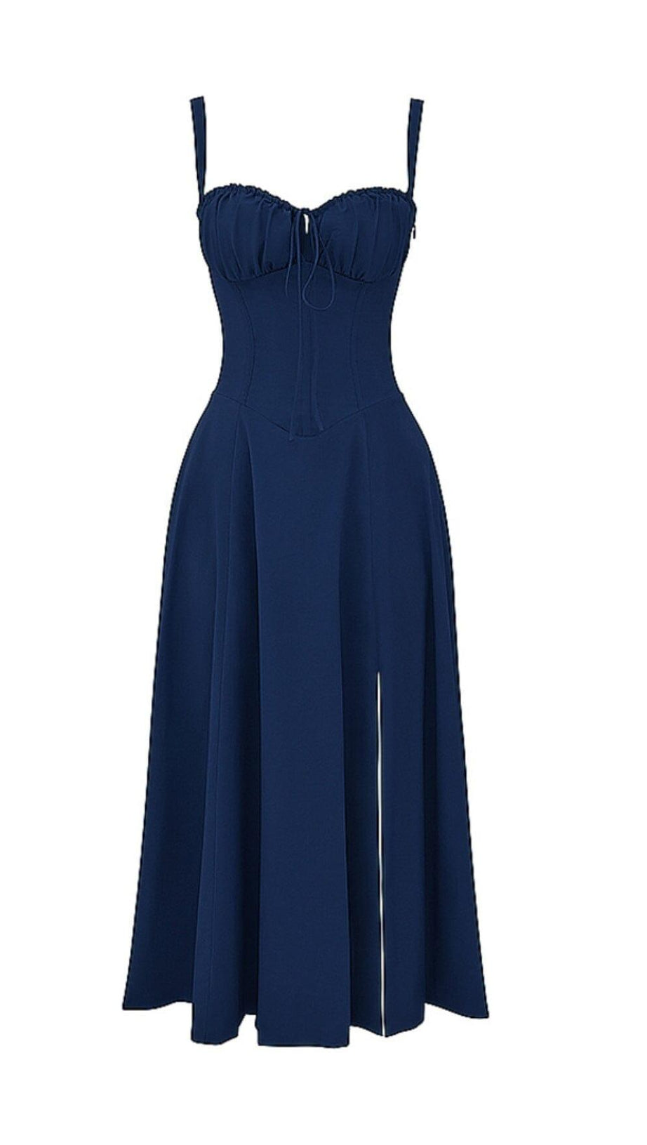 FRANZÖSISCHES MARINEBLAUES BUSTIER-SOMMERKLEID