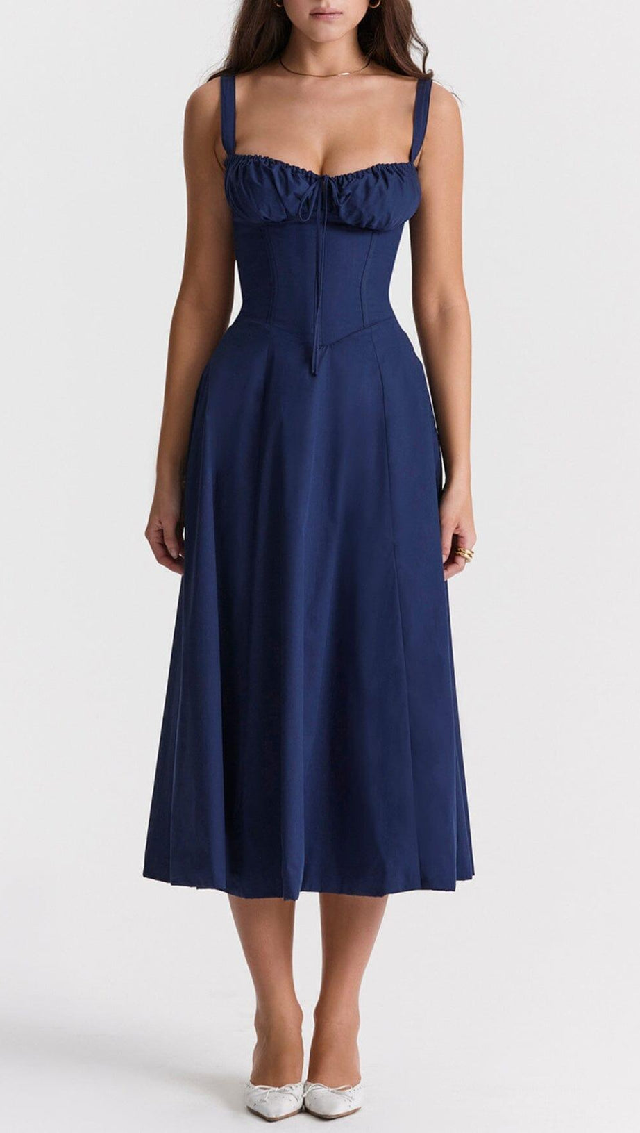 FRENCH NAVY BUSTIER SUNDRESS