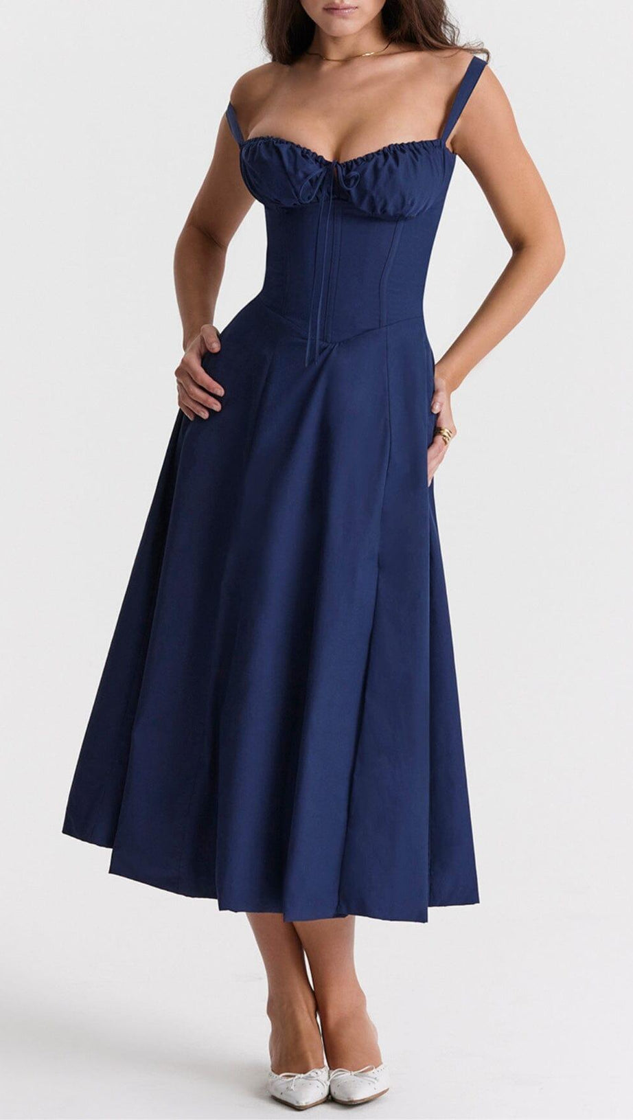 FRENCH NAVY BUSTIER SUNDRESS