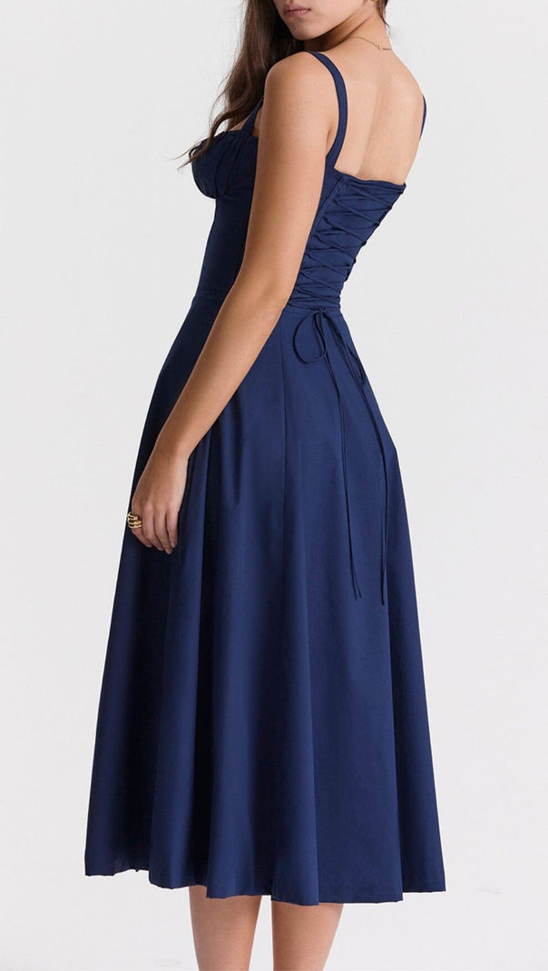 AIIZIE FRENCH NAVY BUSTIER SUNDRESS - product image