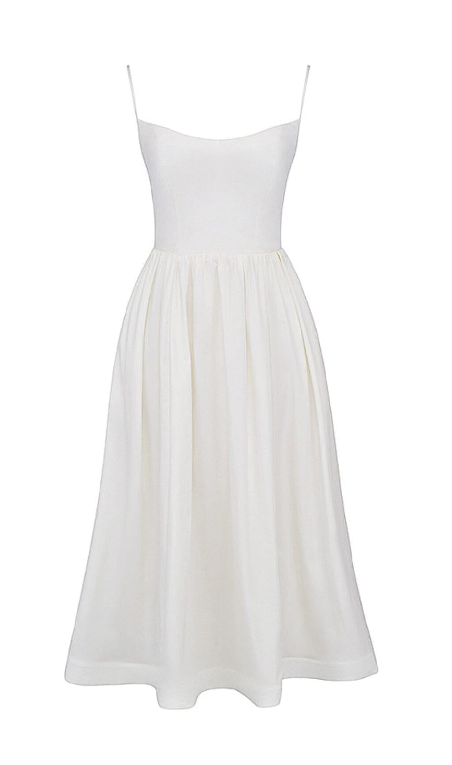 Elfenbeinfarbenes Korsett-Sommerkleid