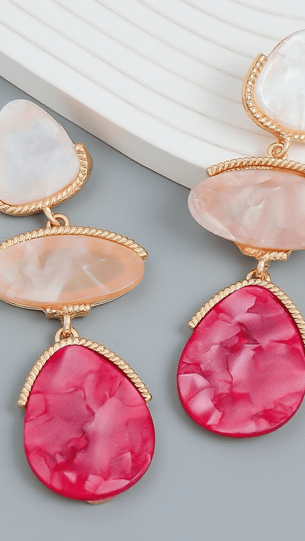 AIIZIE CAMBER MULTI LAYERS ACRYLIC EARRINGS - product image
