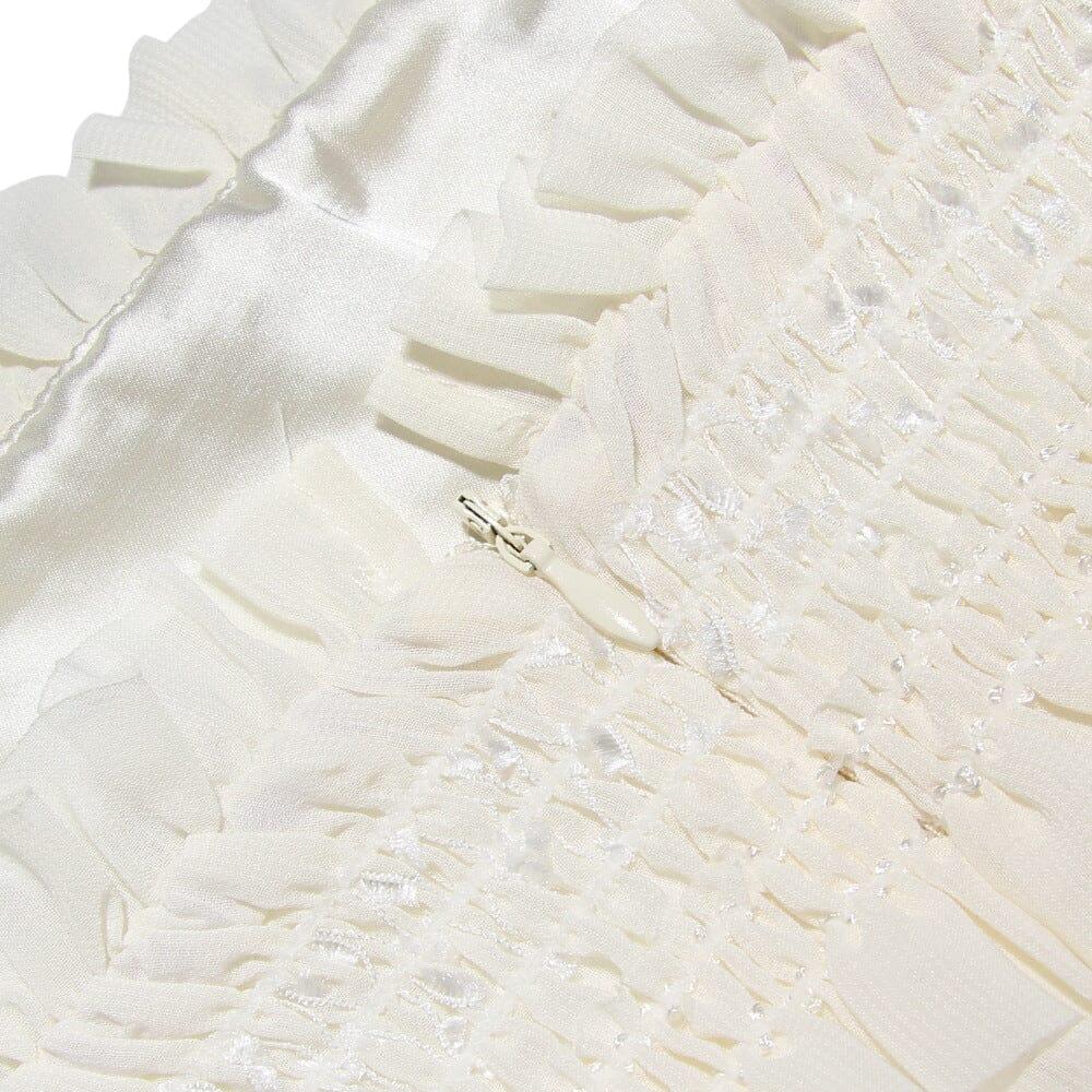 Ivory Sequin Pleat Maxi Dress