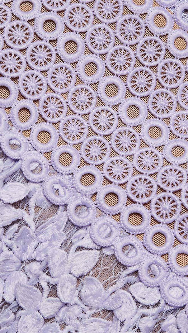 AIIZIE LACE EMBROIDERY MINI DRESS IN LILAC - product image