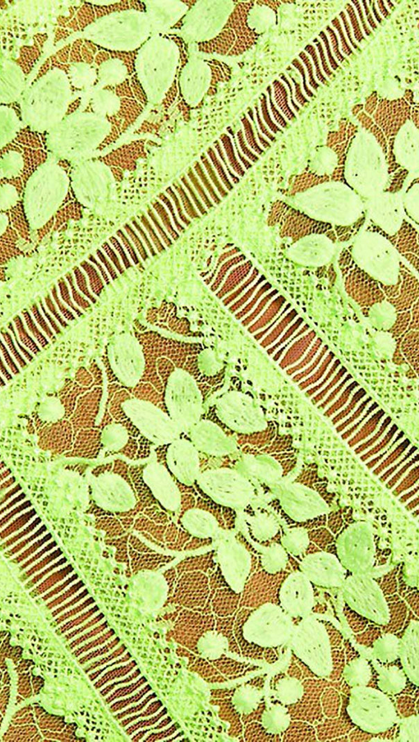 AIIZIE LACE PLATED MIDI DRESS IN GREEN - product image