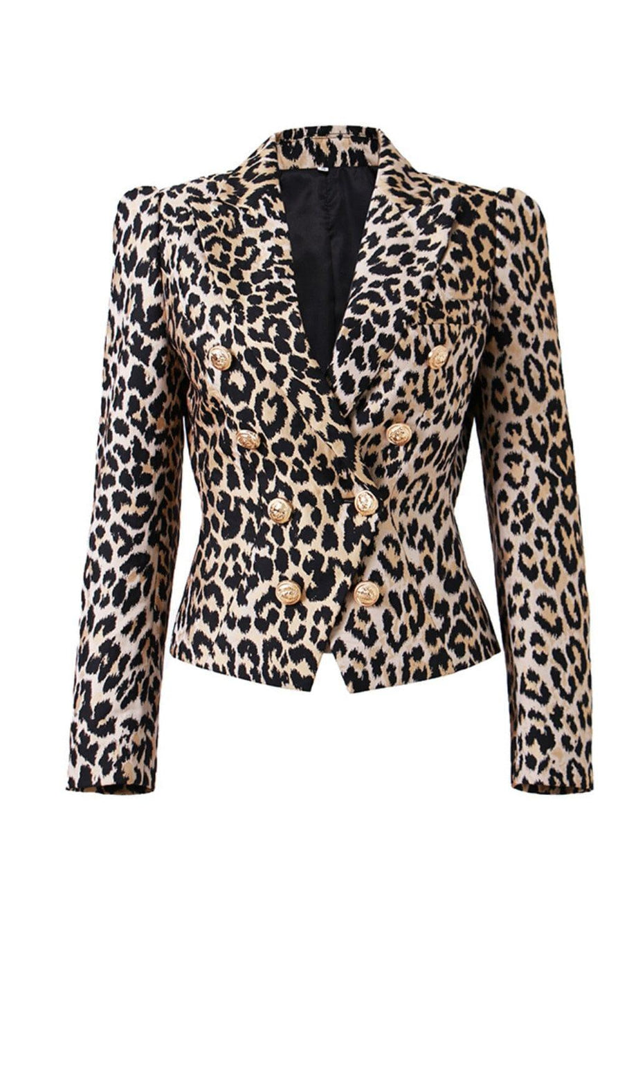 GIACCA JACQUARD CON PETTO LEOPARDATO