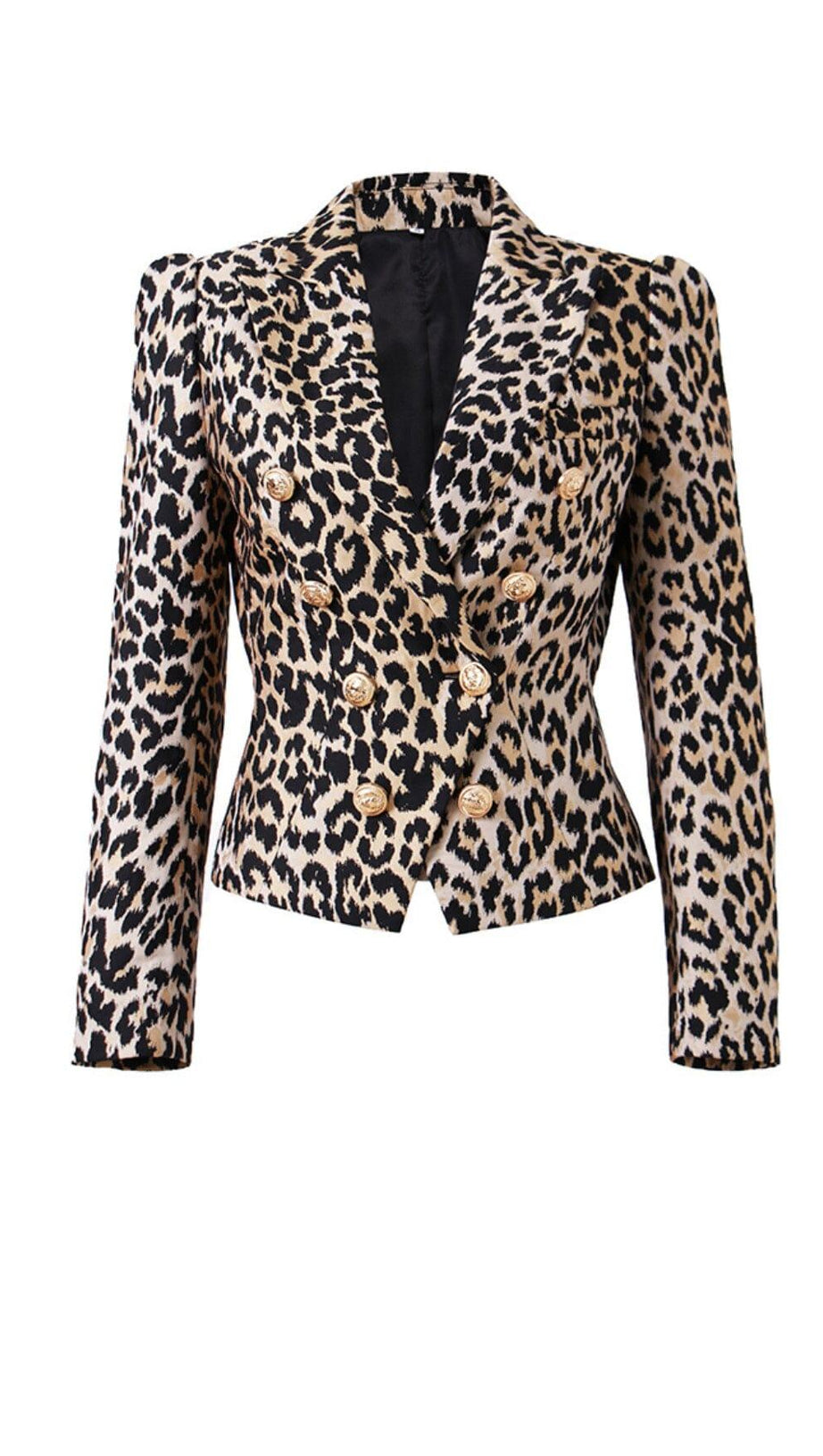 GIACCA JACQUARD CON PETTO LEOPARDATO