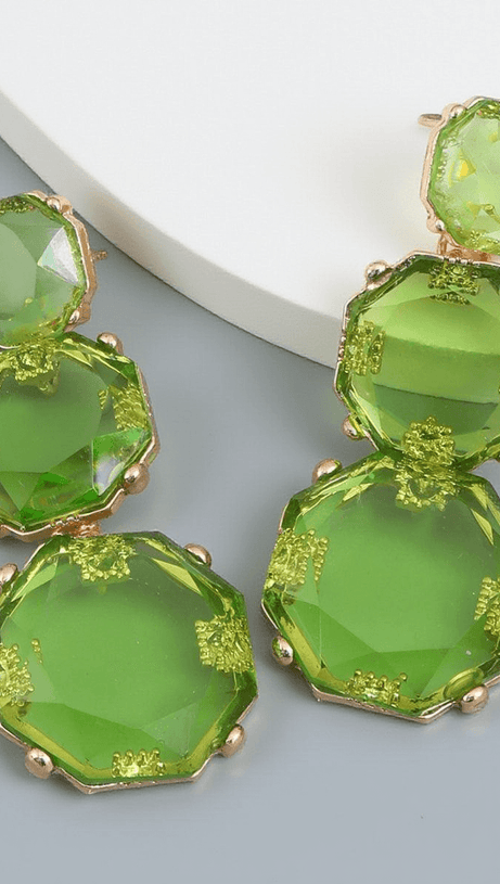 Artsy Lange Tropfenohrringe mit Strasssteinen