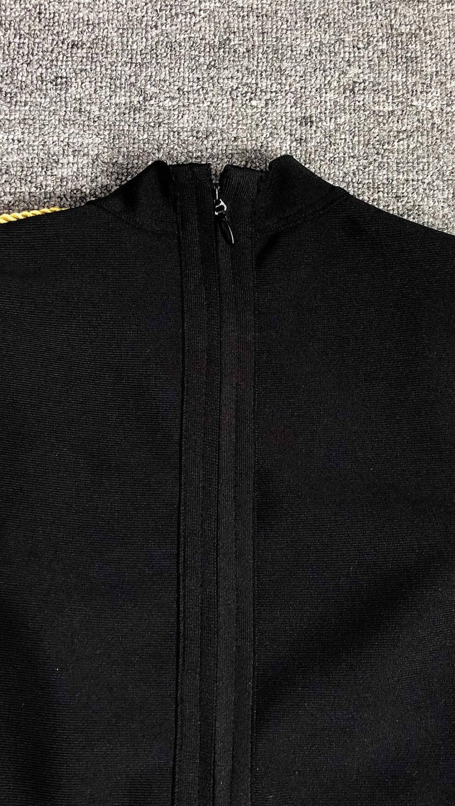 LONG SLEEVE BANDAGE MINI DRESS IN BLACK