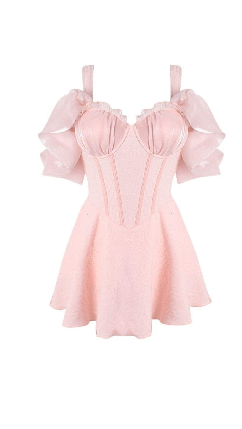 OFF THE SHOULDER BOUFFANT SWIMSUIT