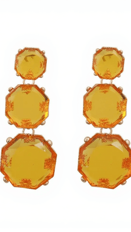 Artsy Lange Tropfenohrringe mit Strasssteinen