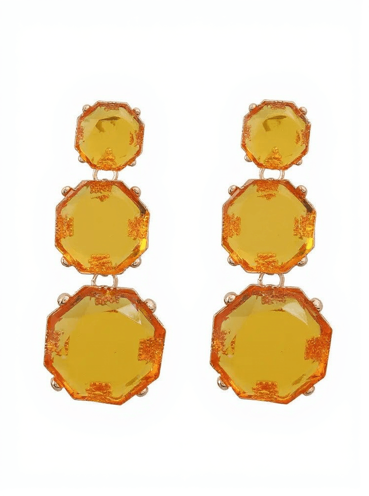 AIIZIE ARTSY RHINESTONE LONG DROP EARRINGS - product image