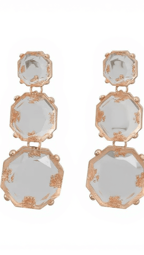 Artsy Lange Tropfenohrringe mit Strasssteinen