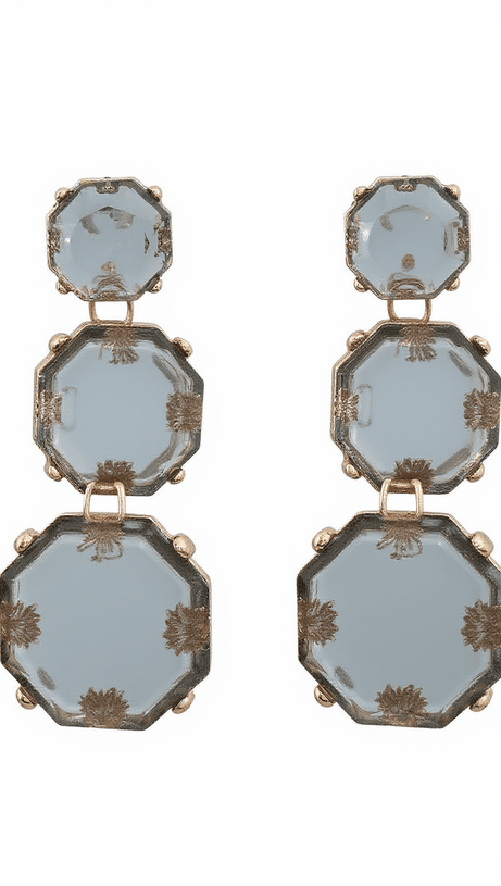 Artsy Lange Tropfenohrringe mit Strasssteinen