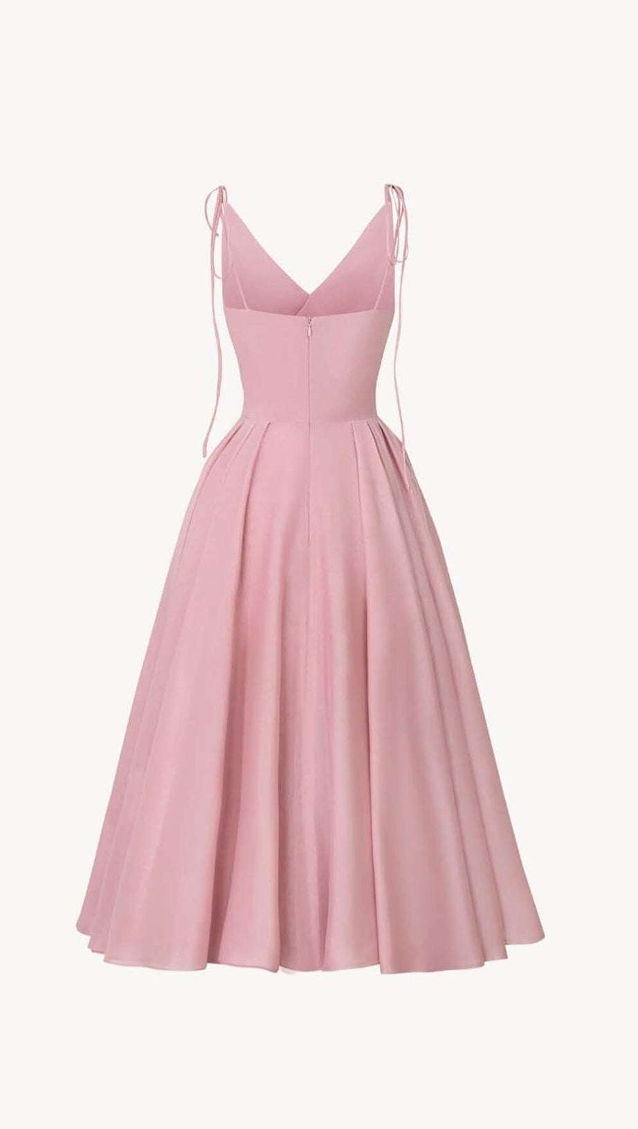 PLEATED FLARE BOTTOMING MIDI DRESS IN PINK