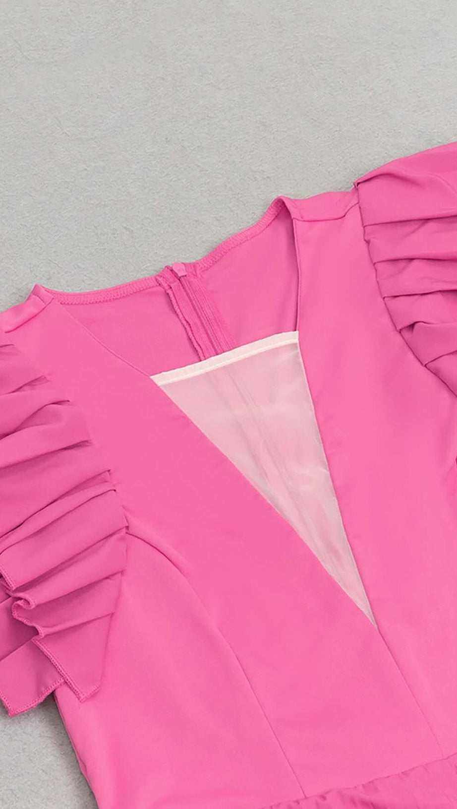 PLUNGE PLATED MAXI DRESS IN RED