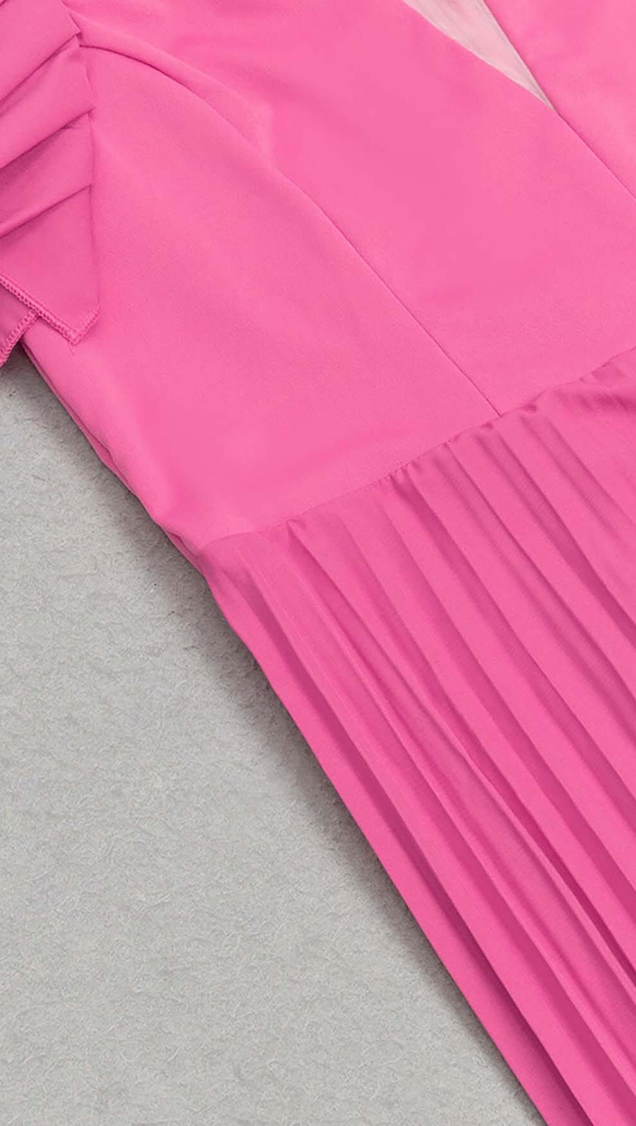 PLUNGE PLATED MAXI DRESS IN RED