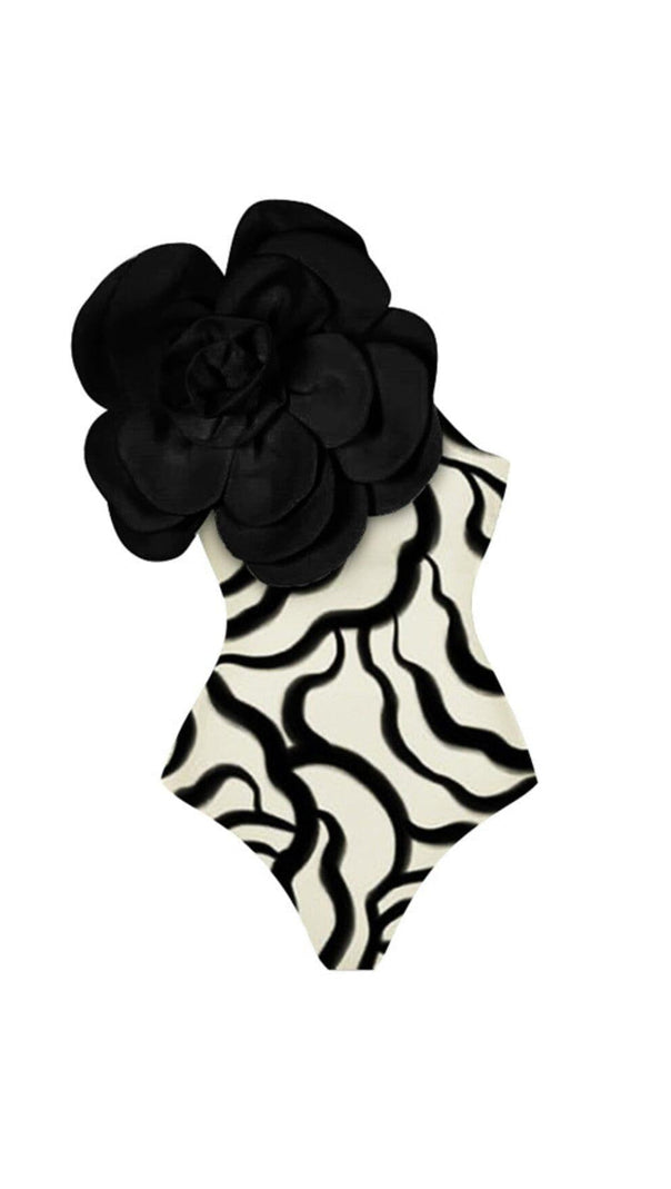 AIIZIE EXAGGERATED 3D FLOWER PRINTED ONE PIECE SWIMSUIT - product image