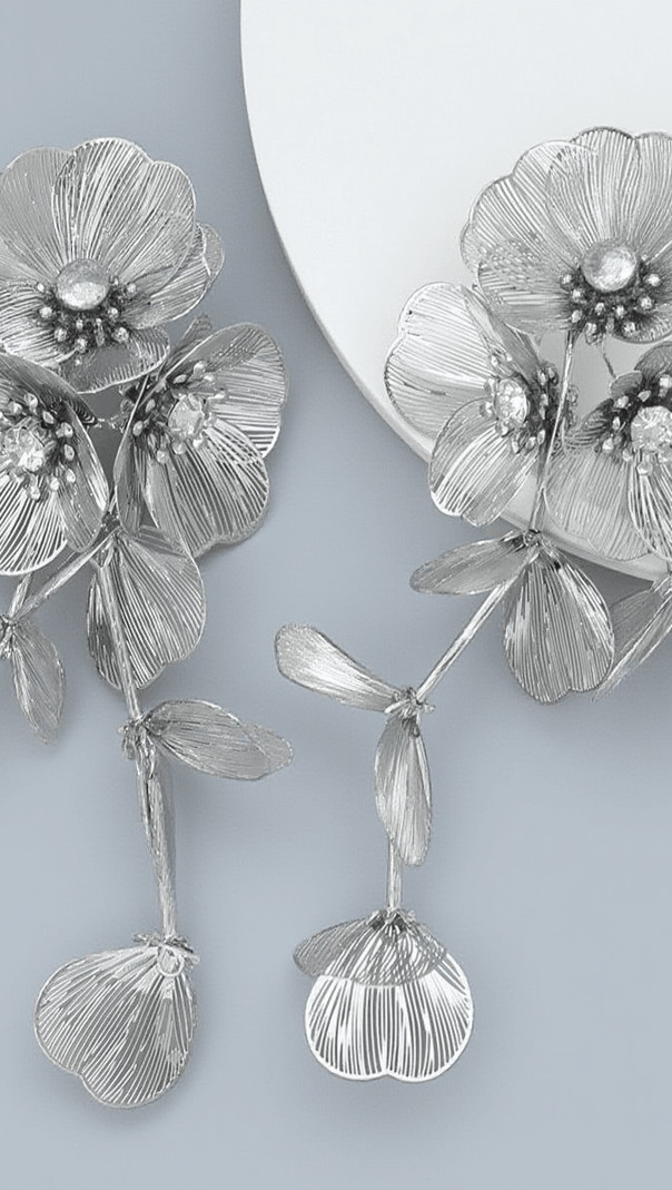 AIIZIE FRANCESCA FLOWER DROP EARRINGS - product image