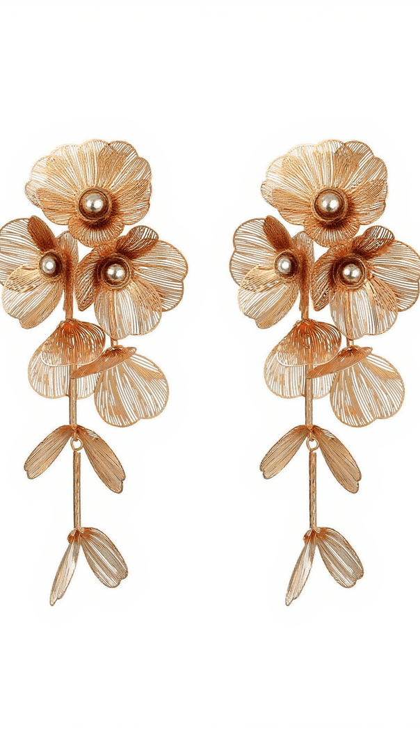 AIIZIE FRANCESCA FLOWER DROP EARRINGS - product image