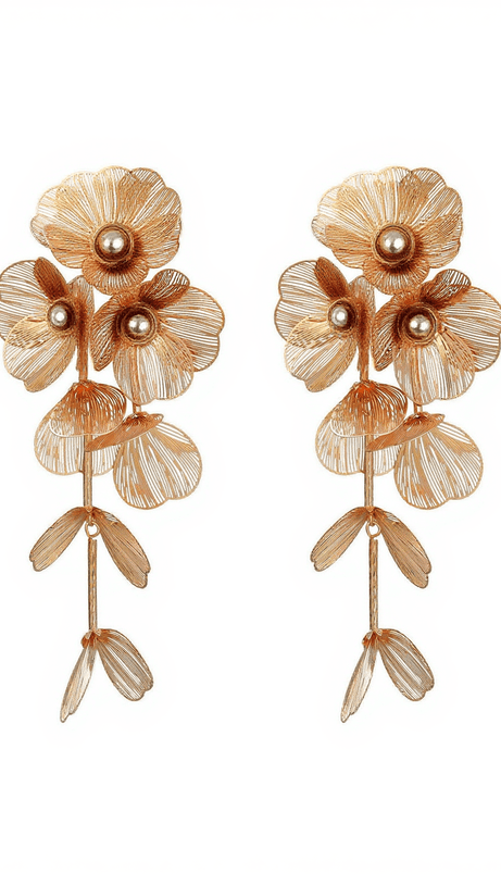 FRANCESCA FLOWER DROP EARRINGS